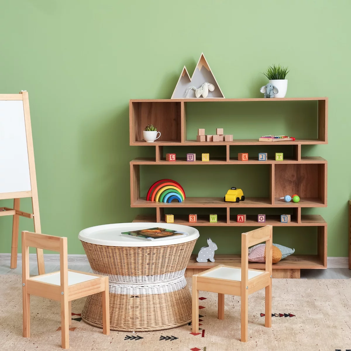 Blick in den Montessori Spielraum zu Hause 