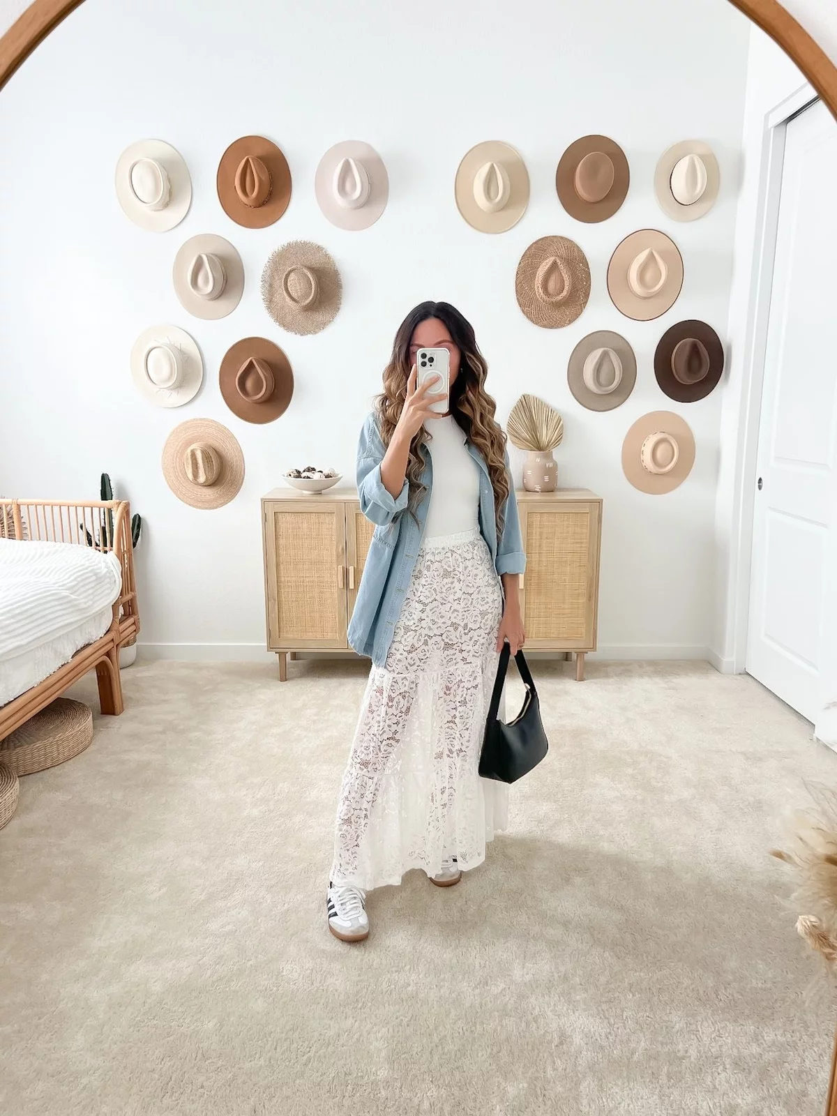  lässige Frühlingsmode - Transparenz - durchsichtiger langer Rock mit Jeans Jacke 