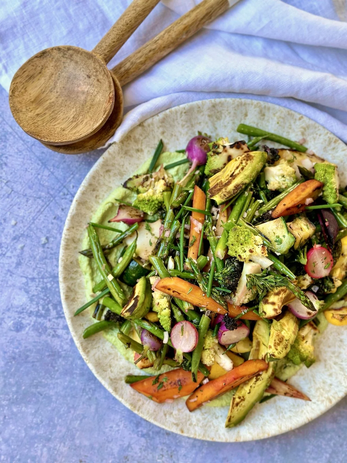 grüne Bohnen und andere Gemüsesorten vom Grill