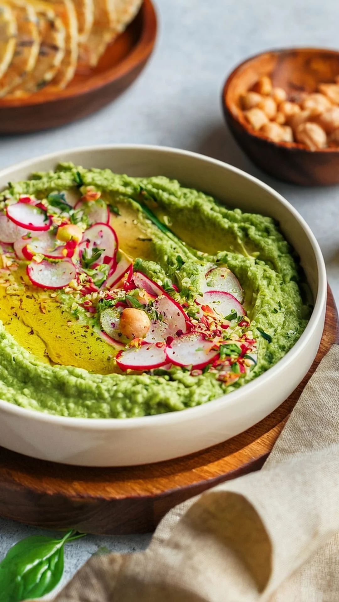 Bärlauch Rezepte - Pesto dekoriert mit Radieschen 