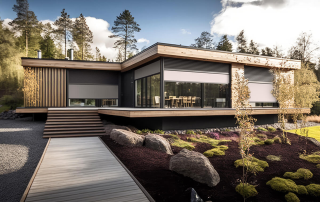 moderner Sonnenschutz an Gebäuden 