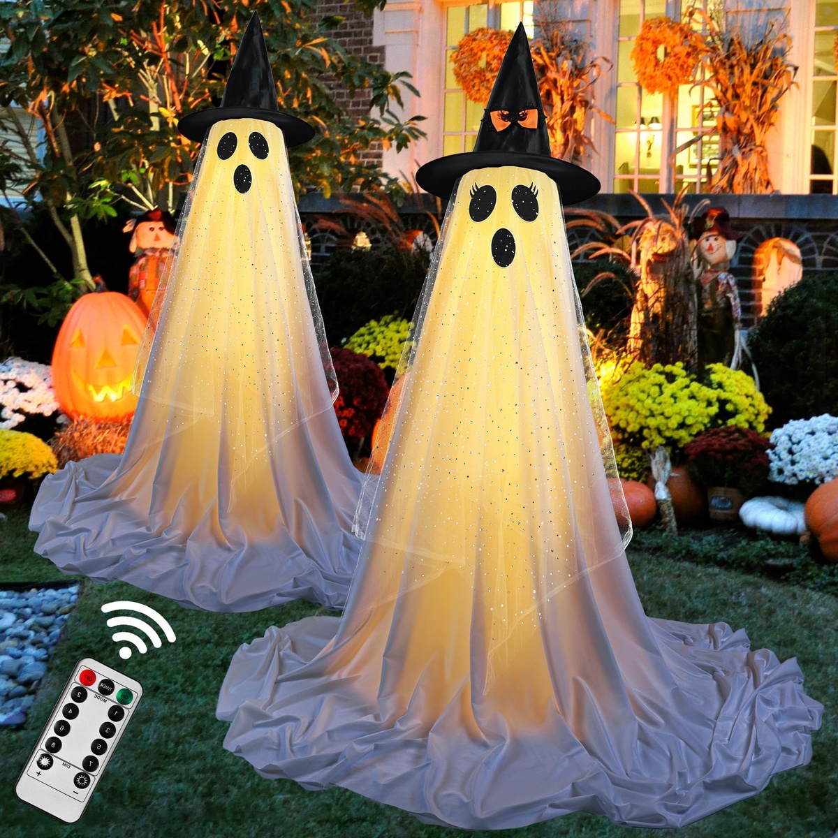 interessante Halloween Deko Ideen vor dem Haus