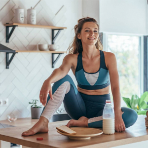 junge Frau regeneriert nach Training