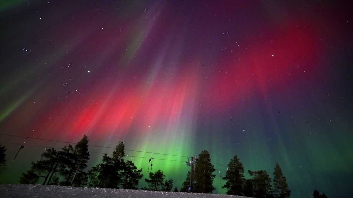seltenes Himmelsphänomen - die Nordlichter