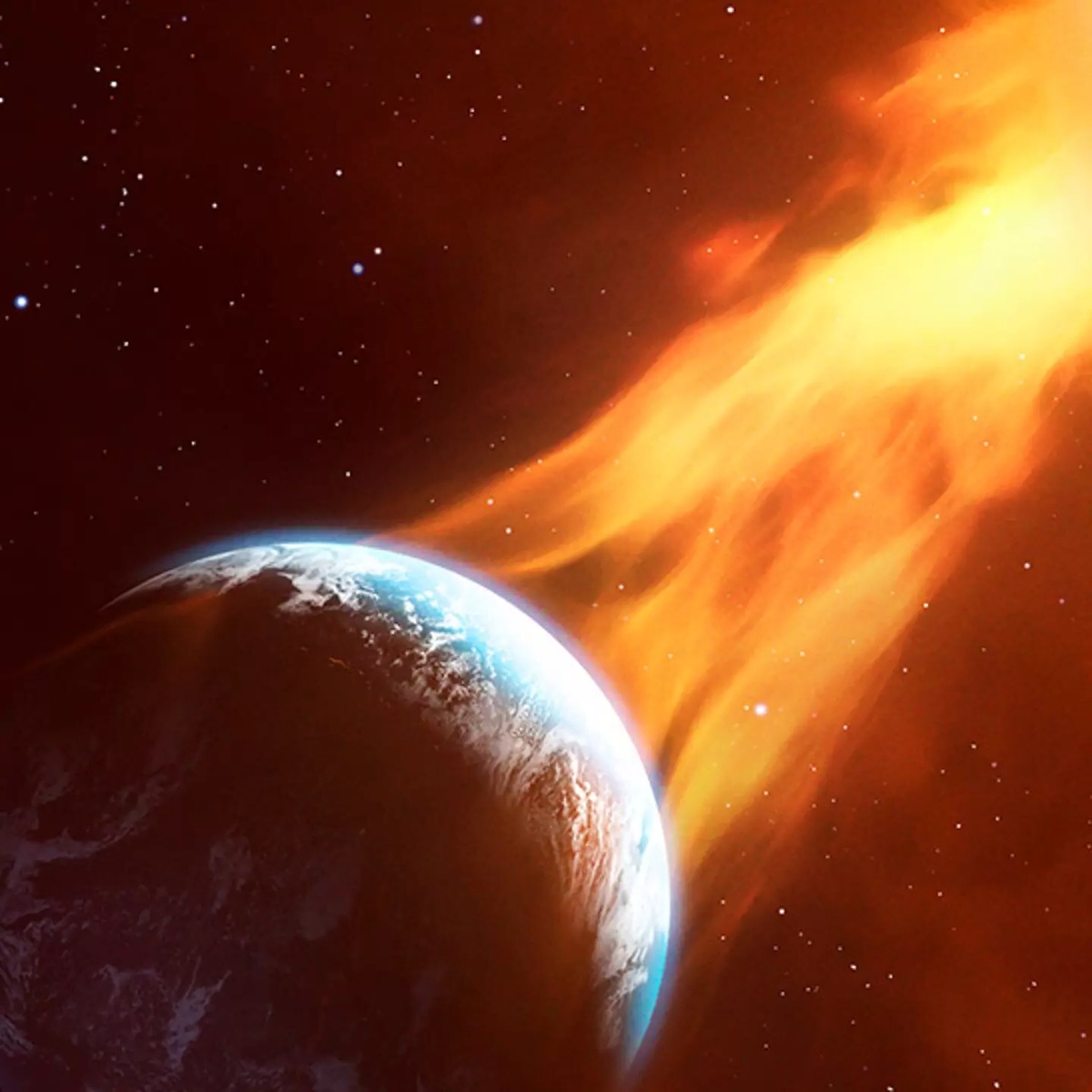 hohe Sonnenaktivität verursacht den Sonnensturm