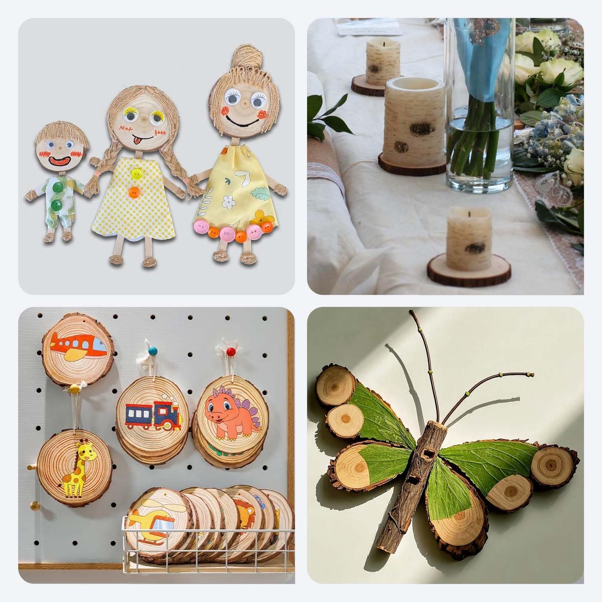 Holzscheiben sind vielseitig einsetzbar