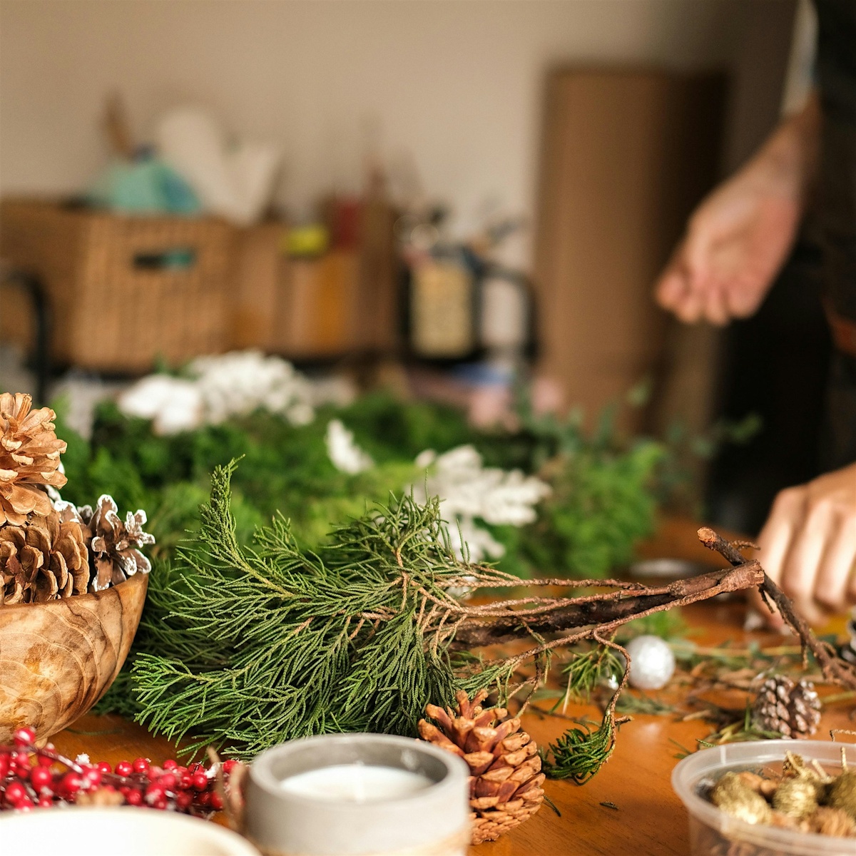 alle nötigen Naturmaterialien besorgen und sich ans Projekt machen 
