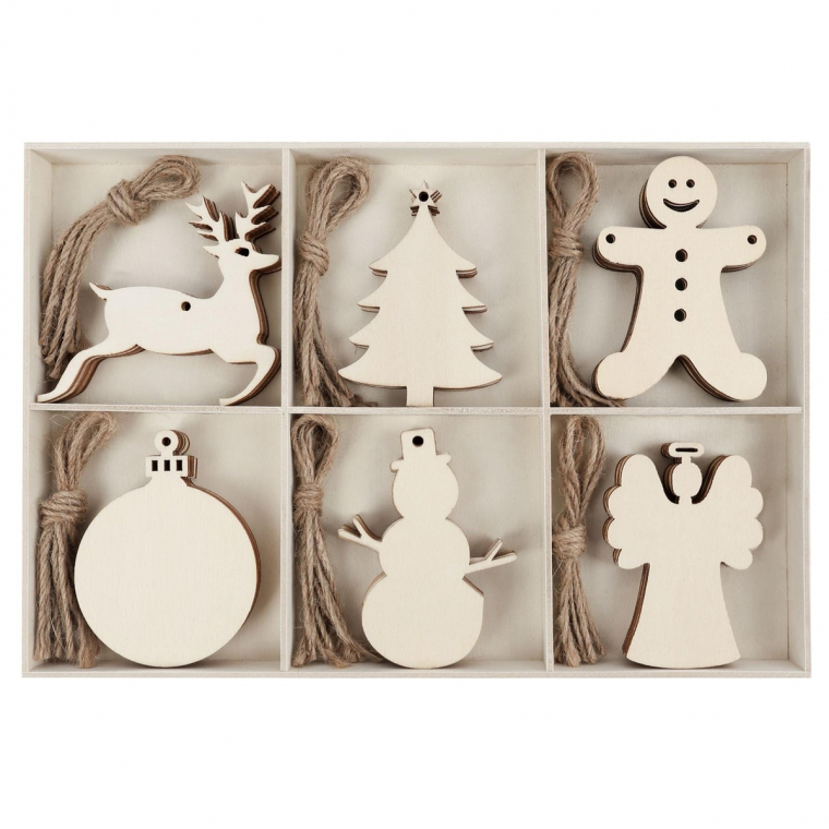 schöne Weihnachtsdeko - Holzkasten mit Figuren