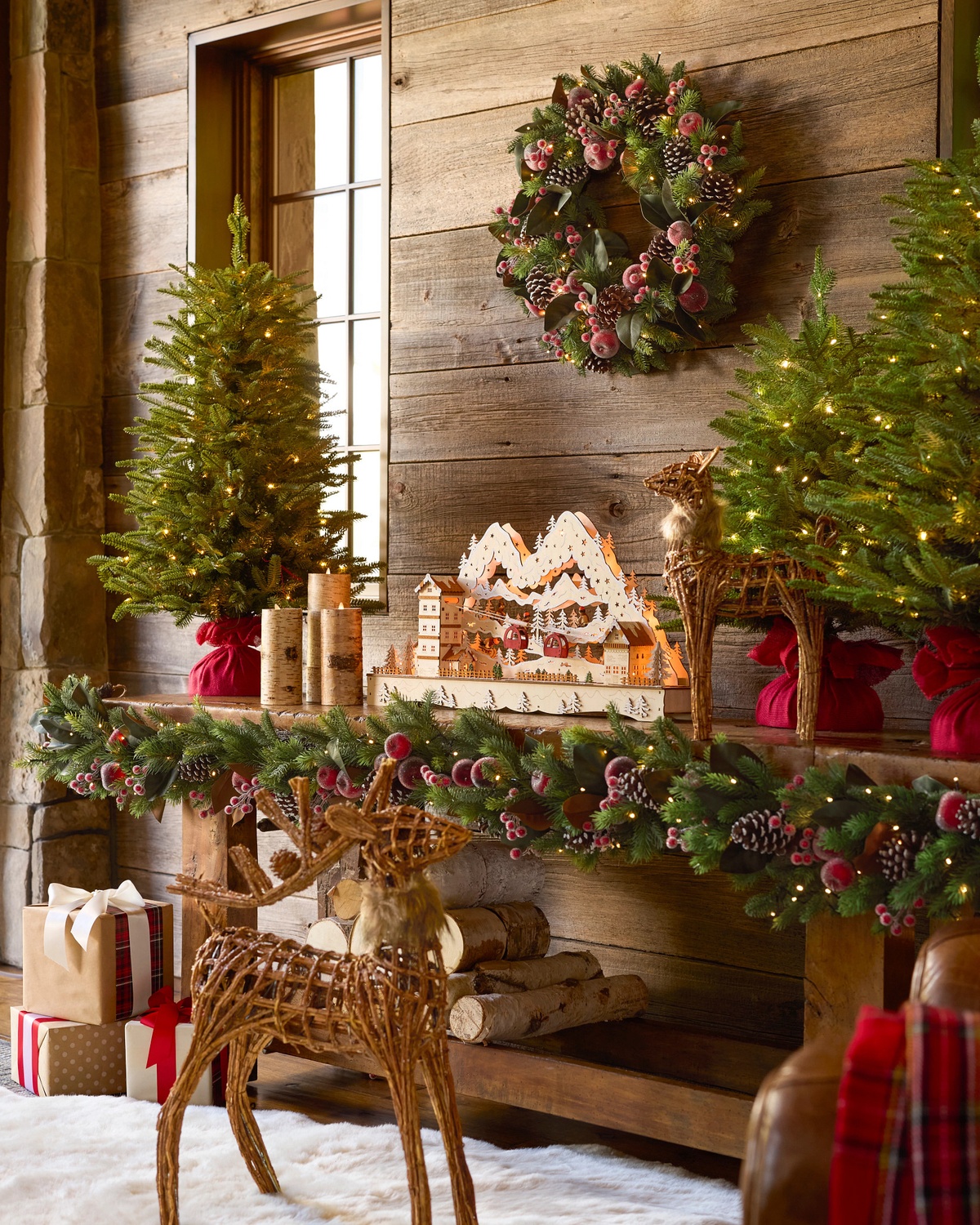 auffällige Weihnachtsdeko aus Naturmaterialien fürs Zuhause