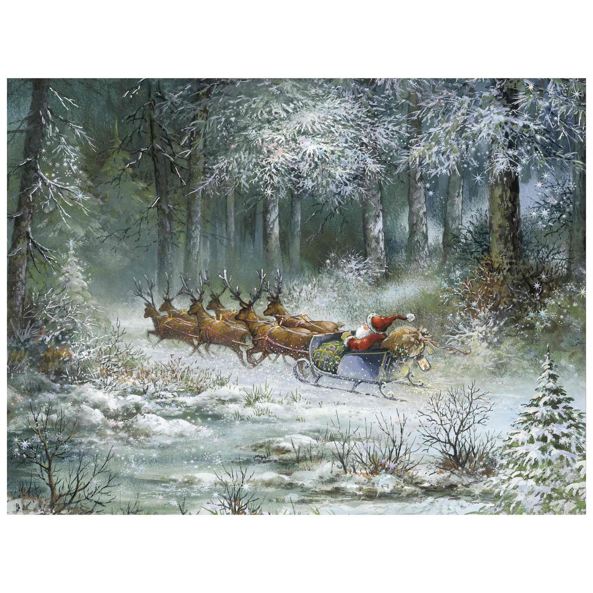 schöne Karte mit Weihnachtsgrüßen verschicken