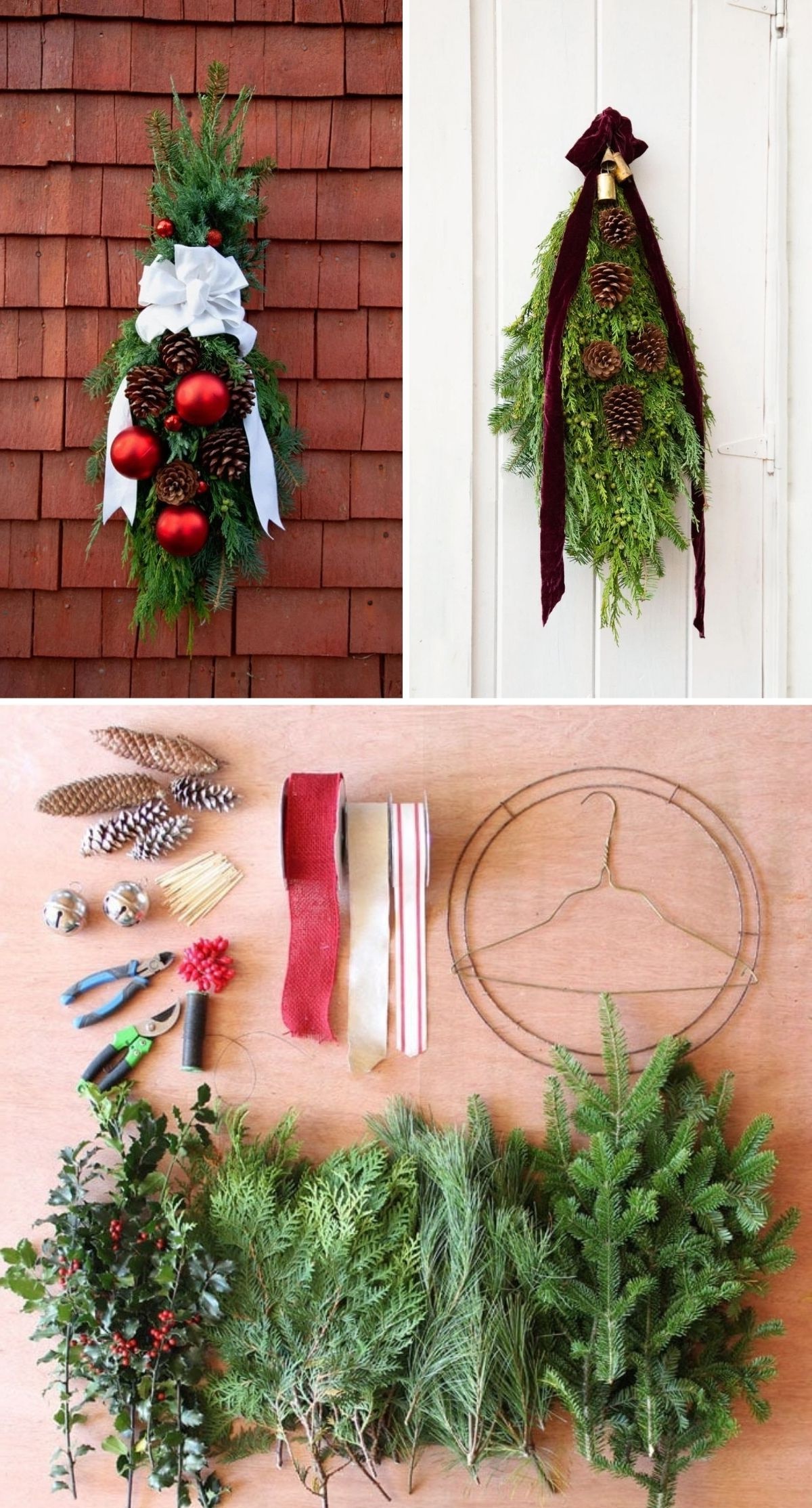 einen Türkranz zu Weihnachten selber basteln - notwendige Materialien 