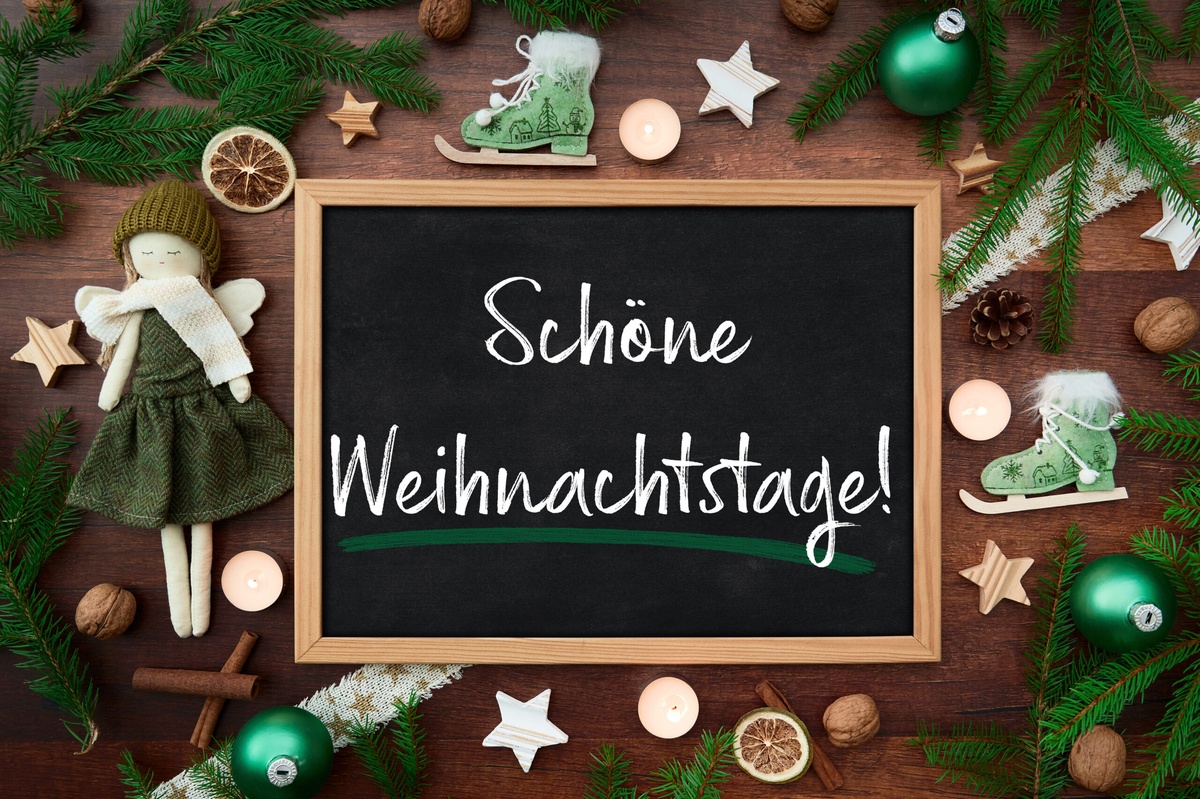 nett sein und schöne Weihnachten wünschen 