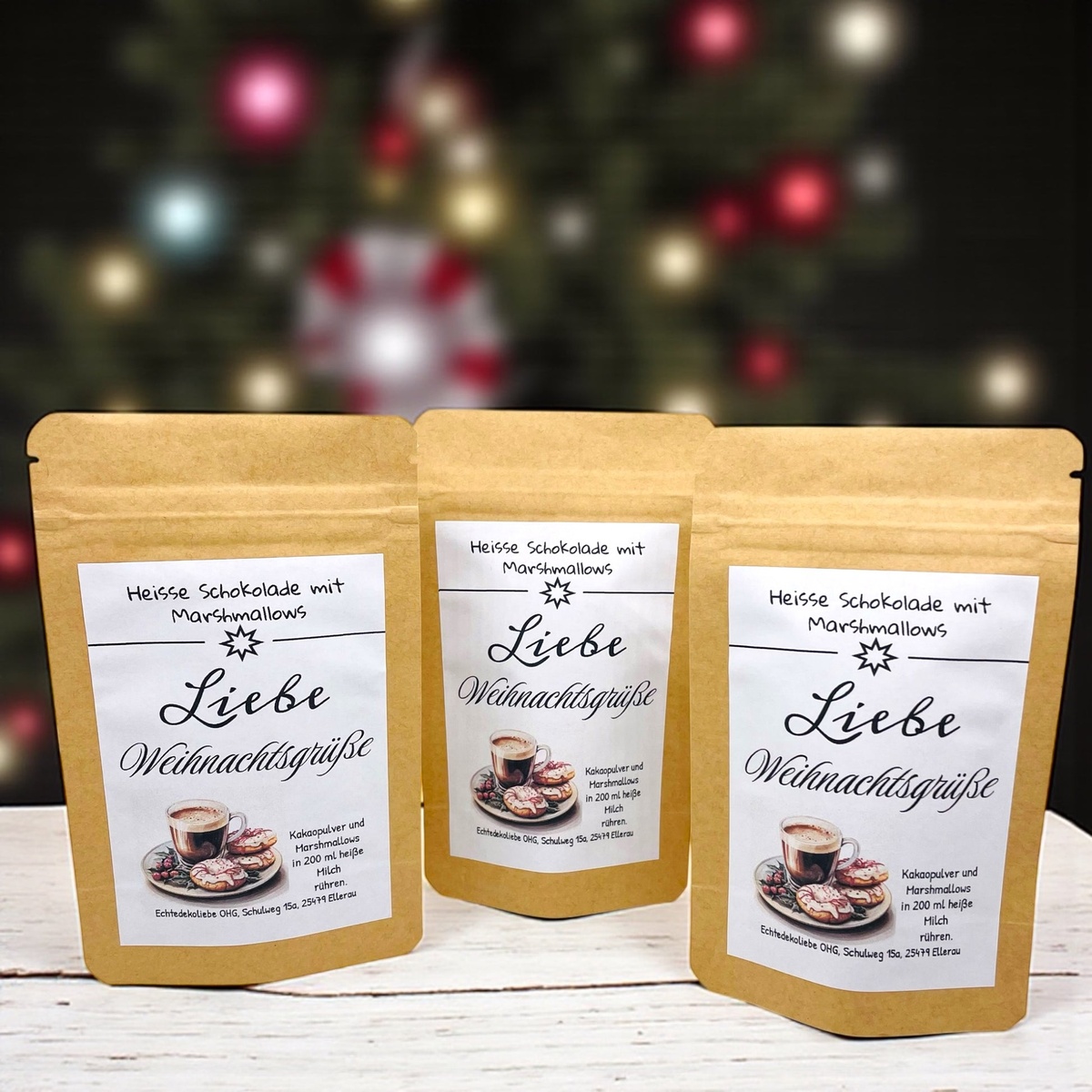 Weihnachtsgrüße und kleine Geschenke kombinieren 