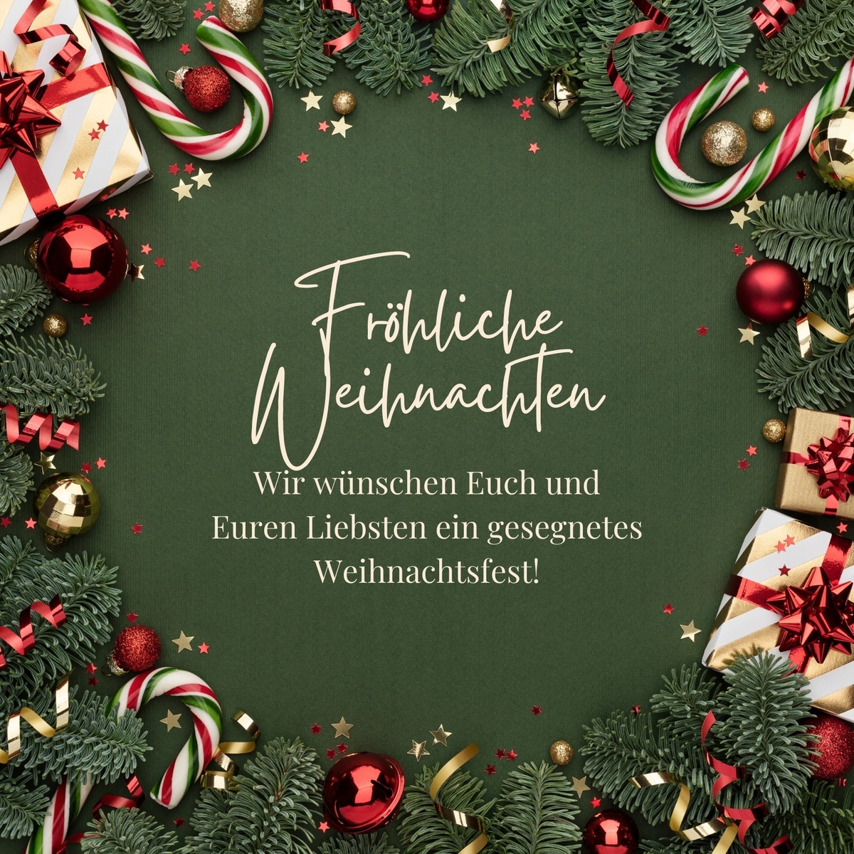 Weihnachtsgrüße schicken und frohe Weihnachten wünschen