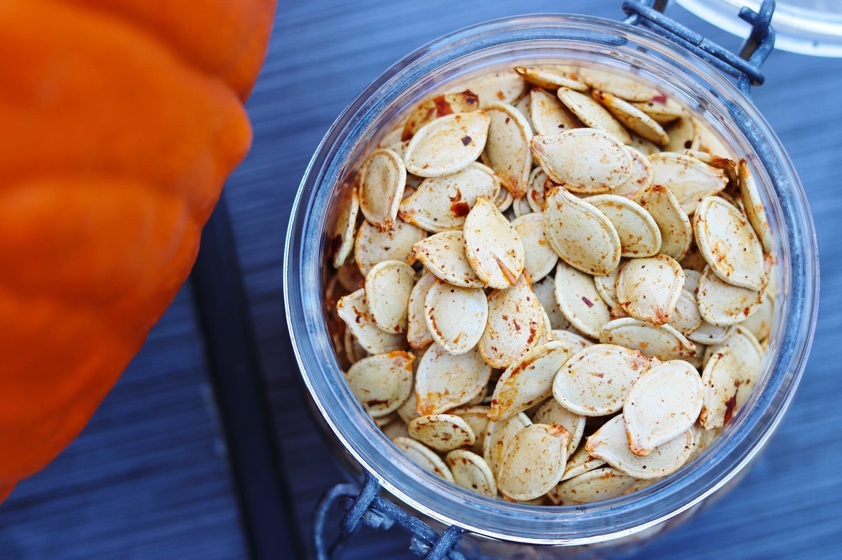 Kürbiskerne ins Menü integrieren 