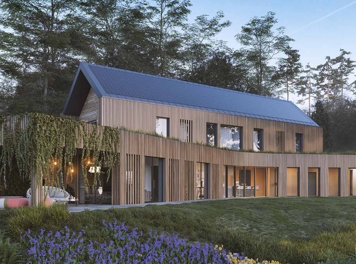 großes autarkes haus inmitten der Natur 