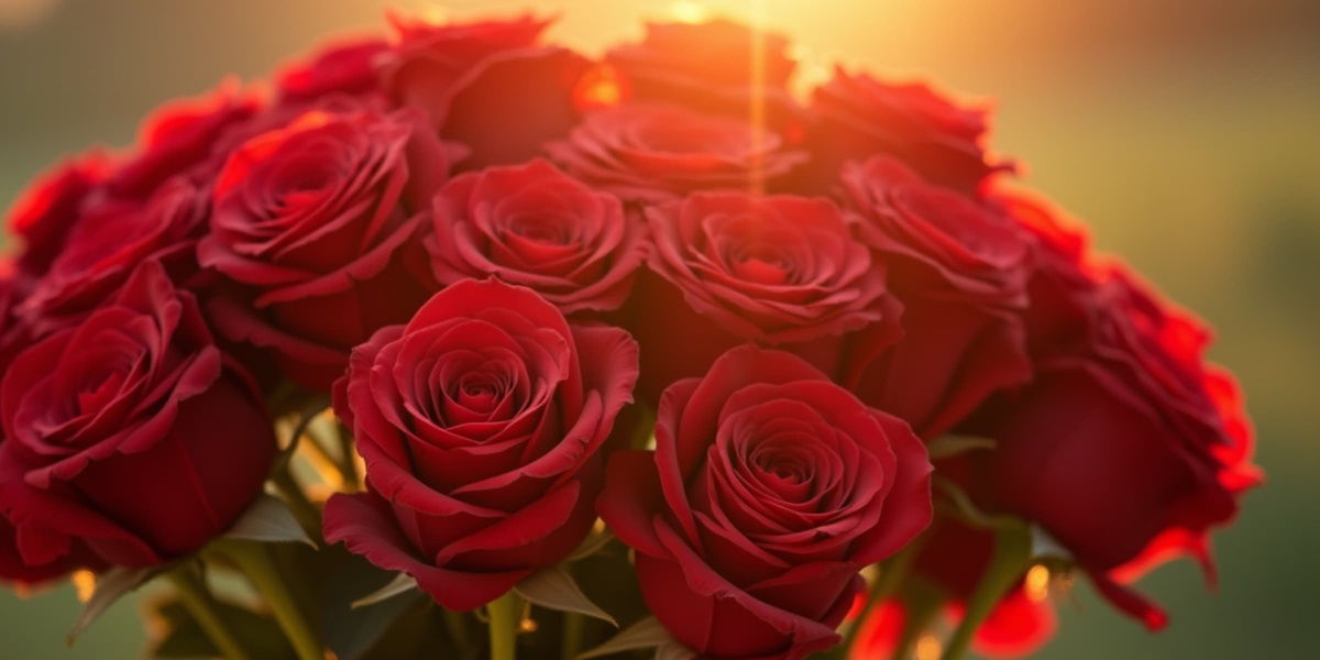 ein schöner Strauch - rote Rosen zum Valentinstag 