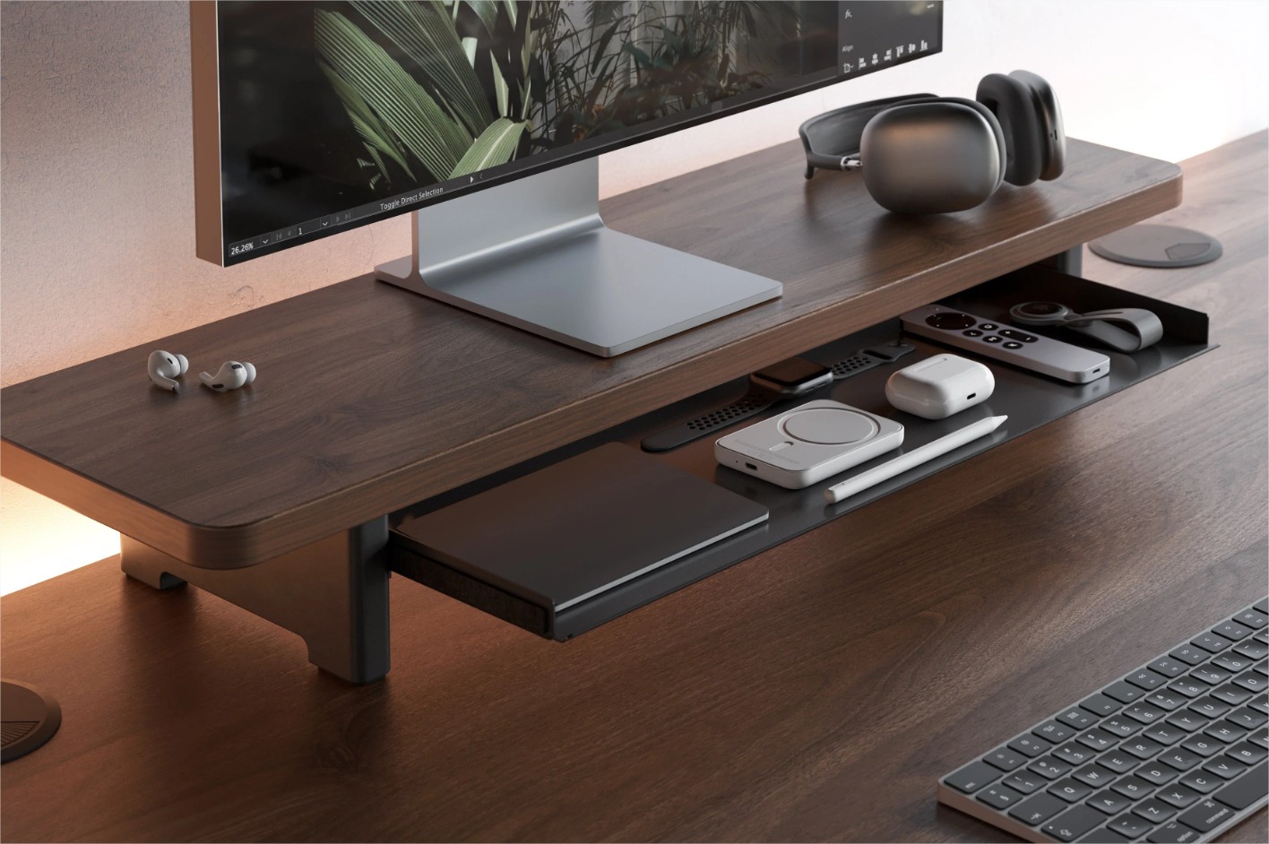 ein guter Schreibtisch hat genügend Stauraum