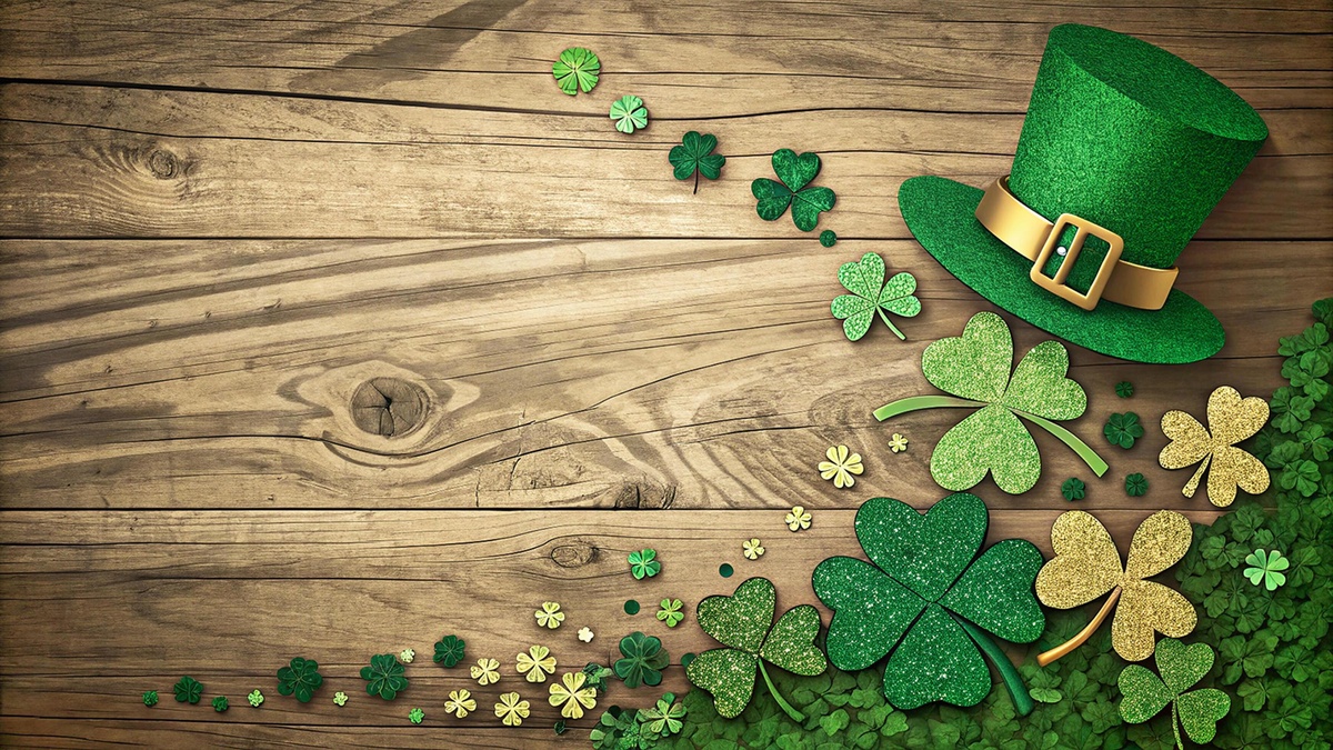 grüne Kleeblätter - Symbol der Iren 