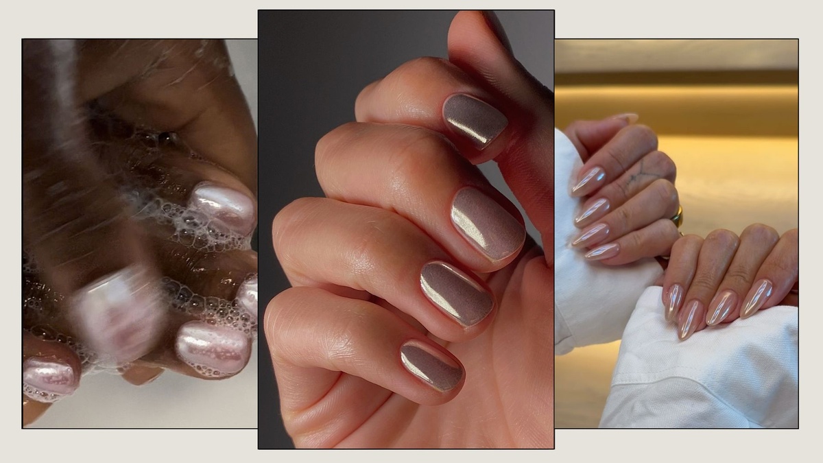 zarte rosa Nägel in unterschiedlichem Design