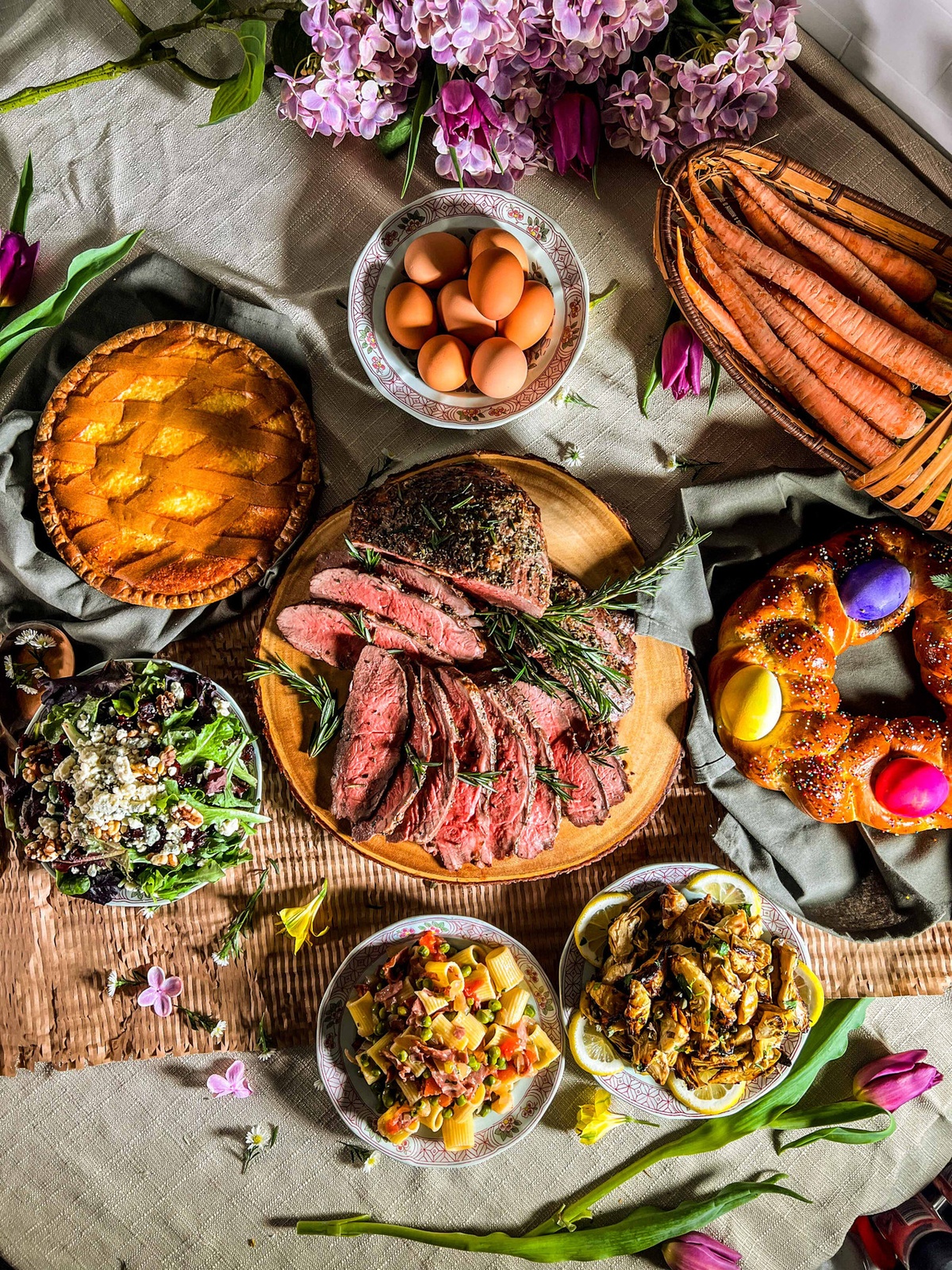 traditionelle Ostergerichte - vielfältiges Menü